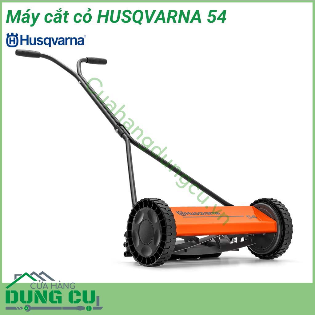 vMáy cắt cỏ đẩy tay HUSQVARNA 54 là loại máy cắt cỏ trục lăn truyền thống, phù hợp để sử dụng các bãi cỏ nhỏ. Dễ dàng vận chuyển, bền và kết quả cắt tuyệt vời, làm cho chiếc máy này vượt trội so với những chiếc máy khác.