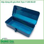 Hộp đựng đồ nghề sắt Toyo Y-280 BLUE được làm bằng chất liệu sắt siêu cứng chắc chắn độ bền cao  Vỏ hộp được sơn bằng sơn tĩnh điện màu xanh chống trầy xước và hóa chất ăn mòn Tay cầm chắc chắn  chốt khóa chắc chắn tránh rơi thất lạc đồ