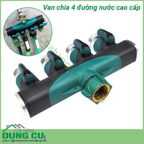 Van chia 4 đường nước có khóa cao cấp