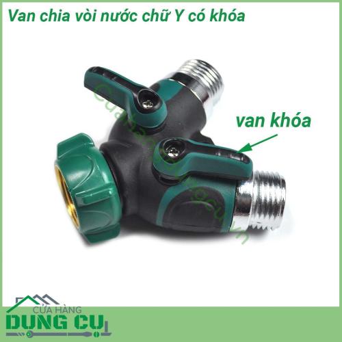 Van chia nước chữ Y có khóa phi 27mm