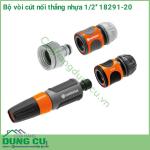 Bộ vòi tưới  2 chế độ kèm cút nối 1/2 inch Gardena