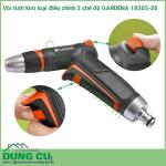 Vòi tưới kim loại điều chỉnh 2 chế độ Gardena
