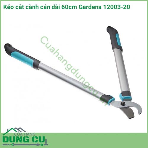 Kéo cắt cành cán dài 60 cm Gardena 12003-20 là một loại kìm tuyệt vời để cắt gỗ tươi. Làm bằng chất liệu nhẹ, trọng lượng thấp cùng với hệ thống cắt tuyệt vời, bạn không cần mất quá nhiều sức để cắt cành.