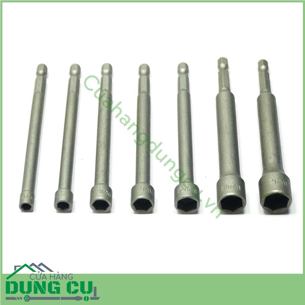 Bộ 7 đầu vặn ốc chuôi lục giác là 1 loại công cụ chắc chắn không thể thiếu trong thùng đồ nghề của các thợ máy, và thợ chuyên sửa chửa lắp đặt. Ngoài ra, lục giác còn có thể được sử dụng trong gia đình, để sửa chữa 1 số đồ dùng rất tiện lợi.
