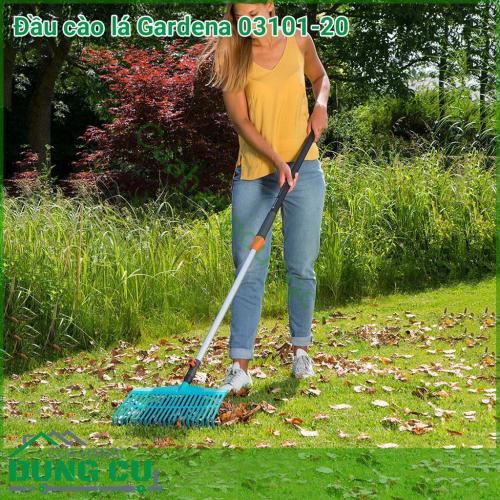 Đầu cào lá Gardena 03101-20 rất phù hợp để thu gom lá, cắt cỏ và các mảnh vụn rác trong vườn. Được thiết kế từ nhựa chất lượng cao mang đến đến sự dẻo dai và bền cho đàu cào lá.