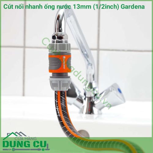 Cút nối nhanh ống nước 13mm 1/2inch Gardena 18215-50 là phụ kiện chính hãng của Gardena. Đây là phụ kiện được sử dụng cho các vòi tưới nước Gardena đáp ứng nhu cầu thay mới phụ kiện của người dùng sau thời gian dài sử dụng