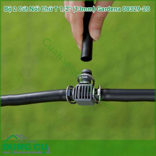 Cút nối ống  chữ T 1/2 inch (13mm) Gardena 08329-20 là một phần trong hệ thống tưới nhỏ giọt Gardena sử dụng để kết nối cho việc đi đường ống tưới.