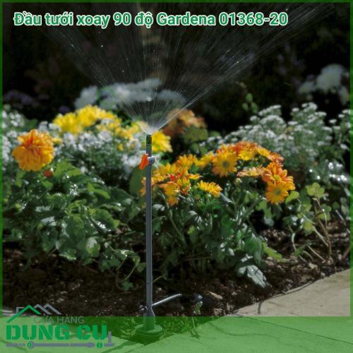 Bộ 5 đầu tưới 90 độ Gardena 01368-20 là dòng sản phẩm nằm trong hệ thống tưới nhỏ giọt của hãng Gardena, đầu tưới thích hợp đặt tại vị trí sát tường để tưới ra ngoài sân vườn với góc tưới 90 độ, phạm vi tưới lên tới 3 mét.