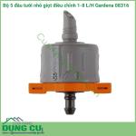Bộ 5 đầu tưới nhỏ giọt điều chỉnh 1-8l/h Gardena 08316