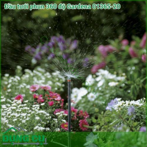 Bộ 5 đầu tưới phun 360 độ Gardena 01365-20 là  dòng sản phẩm nằm trong hệ thống tưới nhỏ giọt của Gardena, đầu tưới có thể phun trong phạm vi lên tới  3 mét.