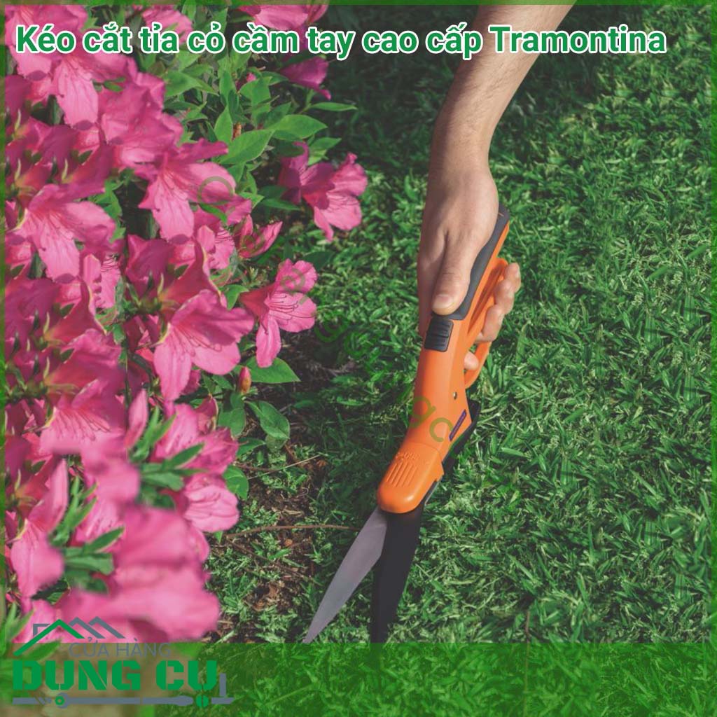 Kéo cắt tỉa cỏ cao cấp cầm tay Tramontina được làm từ chất liệu cứng hoàn toàn, đảm bảo độ bền cao hơn và độ mài mòn thấp hơn trong quá trình sử dụng.