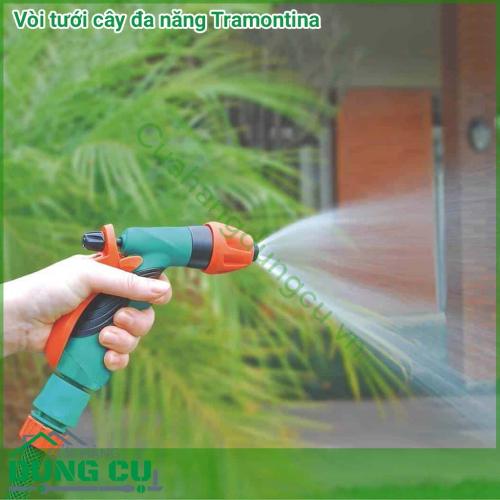 Vòi tưới cây đa năng Tramontina là sản phẩm được sản xuất với chất liệu chất lượng cao dùng cho tưới cây. Dùng để tưới vườn, phun xịt rửa xe và tưới rau rất tiện lợi.