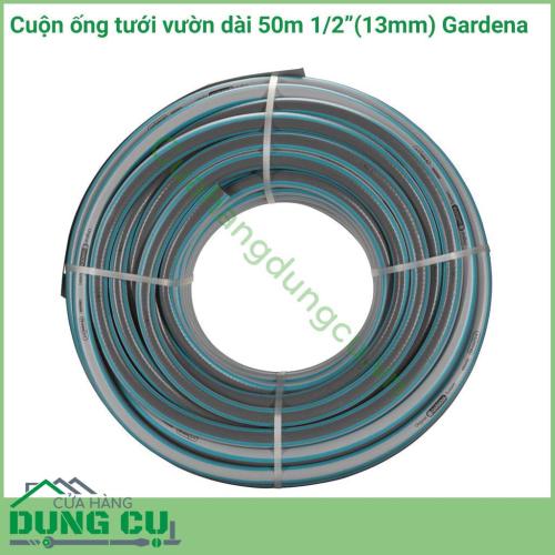 Cuộn ống dây tưới vườn dài 50m 1/2 inch Gardena 18010-20 là ống dây dẫn nước có chiều dài 50m với đường kính ống 13mm bền bỉ, chắc chắn cho người sử dụng.