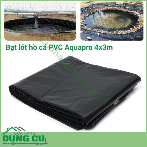 Bạt lót bể cá PVC Aquapro 4x3m sản phẩm dễ lắp đặt, được thiết kế mạnh mẽ và linh hoạt. Lắp đặt một bể, hồ cá là cách hoàn hảo để thu hút âm vang sinh động từ thiên nhiên và thưởng thức tiếng hót của những con chim khi mỗi lần chúng ghé qua