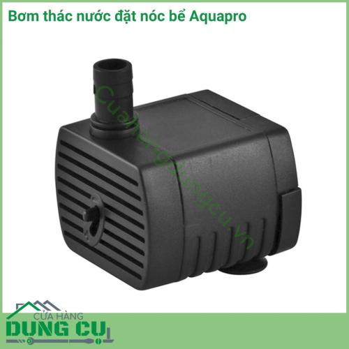 Bơm thác nước đặt nóc bể cá cảnh  Aquapro AP200LV. Đây là loại máy bơm nhỏ nhất trong các dòng sản phẩm của Aquapro và là giải pháp lý tưởng cho các thác nước hoặc đài phun trong bể cá để bàn.