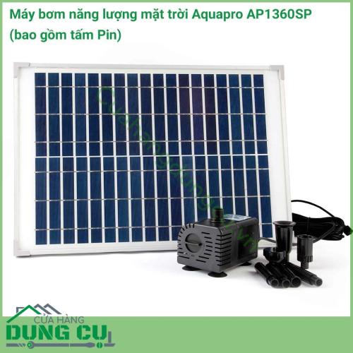 Máy bơm năng lượng mặt trời Aquapro AP1360SP thiết kế nhỏ gọn, tiết kiệm được chi phí điện năng, thân thiện với môi trường, được thiết kế theo tiêu chuẩn Úc. 