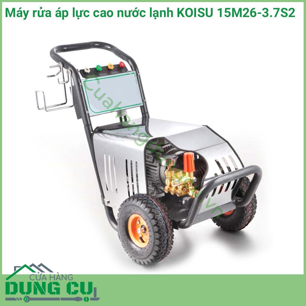 Máy rửa áp lực cao nước lạnh KOISU&nbsp;15M26-3.7S2&nbsp;dùng để xịt rửa vệ sinh các bề mặt khác nhau bằng dòng nước phun áp lực cao giúp bạn làm sạch xe ,vệ sinh máy móc, nhà vệ sinh, tường nhà, sân vườn và các dây chuyền sản xuất với thời gian nhanh nhất.