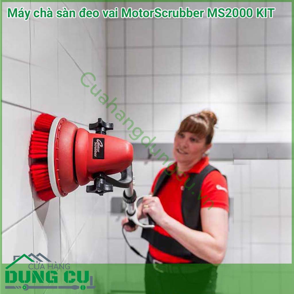 Máy chà sàn đeo vai&nbsp;MotorScrubber MS2000 KIT hoạt động bằng ắc quy. Sản phẩm nhỏ nhẹ và gọn, có thể sử dụng trong môi trường nước giúp bạn có thể thực hiện công việc dọn dẹp vệ sinh của mình một cách linh động nhất, nhanh chóng nhất.