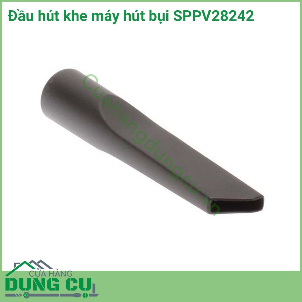Đầu hút khe máy hút bụi SPPV28242&nbsp;là phụ kiện có kích thước khá nhỏ gọn nhưng lại có công dụng vượt trội khi kết hợp sử dụng máy hút bụi công nghiệp, hỗ trợ làm sạch các bề mặt như ghế sofa, tường, mặt thảm,... nhanh chóng.