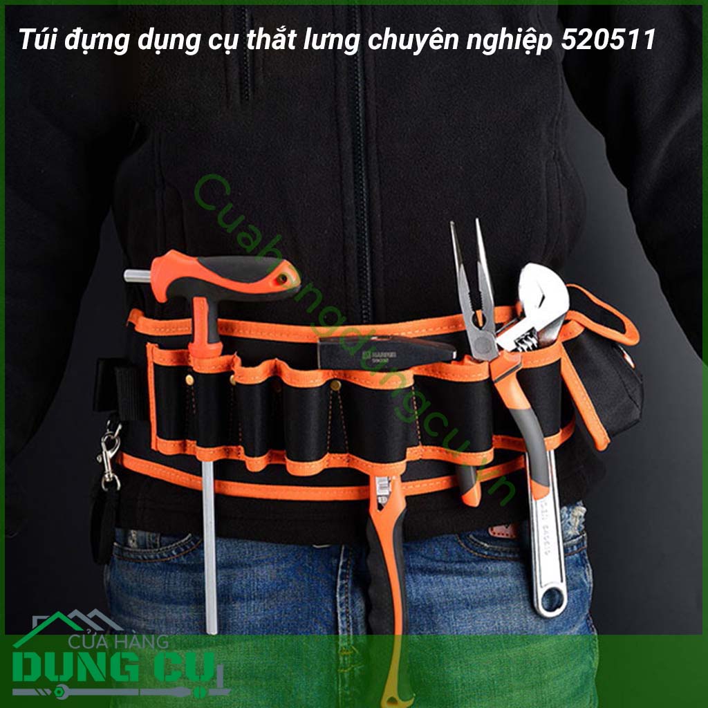 Túi đựng dụng cụ đeo thắt lưng Harden chuyên nghiệp&nbsp;cực kỳ tiện ích cho&nbsp;thợ sửa chữa, những người thường xuyên làm việc với đinh, ốc, vít, sửa chữa chuyên nghiệp, sửa chữa trong nhà.