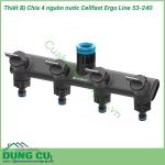 Van chia 4 đường nước cao cấp có khóa Cellfast 53-240