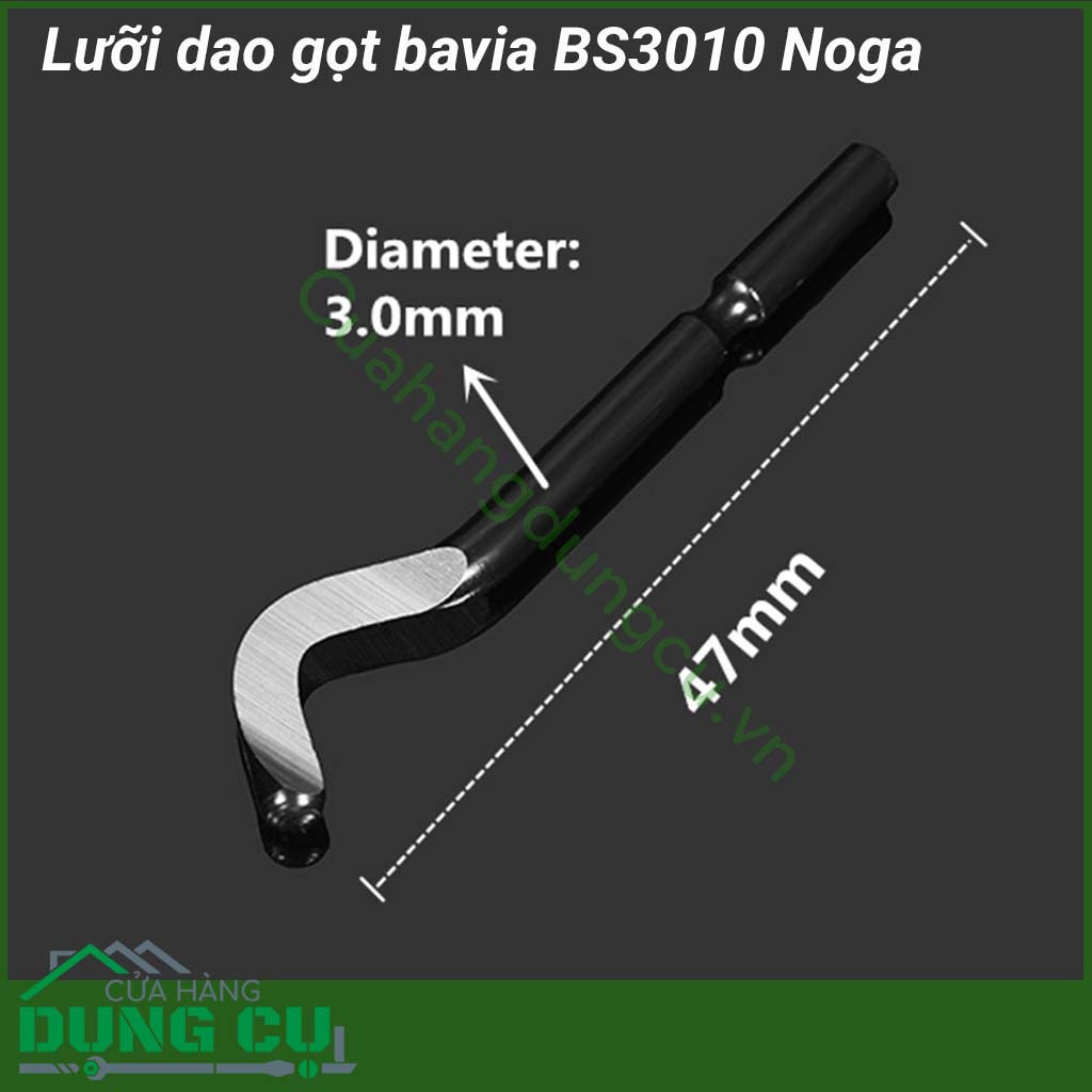 Lưỡi dao gọt bavia BS3010 Noga&nbsp;thích hợp cho việc cạo bavia ở trong hoặc ngoài, phù hợp với vật liệu&nbsp;thép, nhôm, nhựa,...