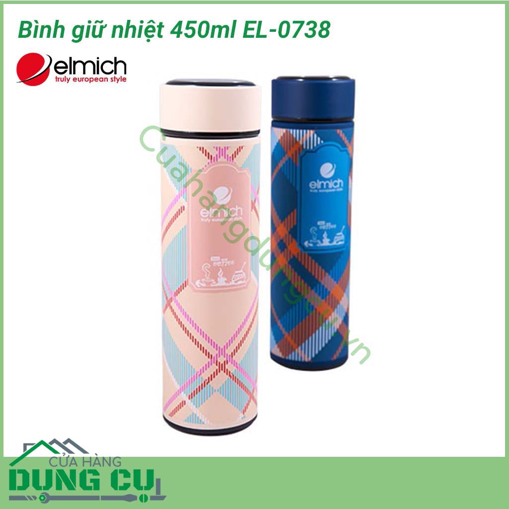 Phích giữ nhiệt 450ml EL-0738&nbsp;có kiểu dáng trẻ trung, bắt mắt, cực kỳ gọn nhẹ, phù hợp với những người đi du lịch hay luôn mang theo bên mình.