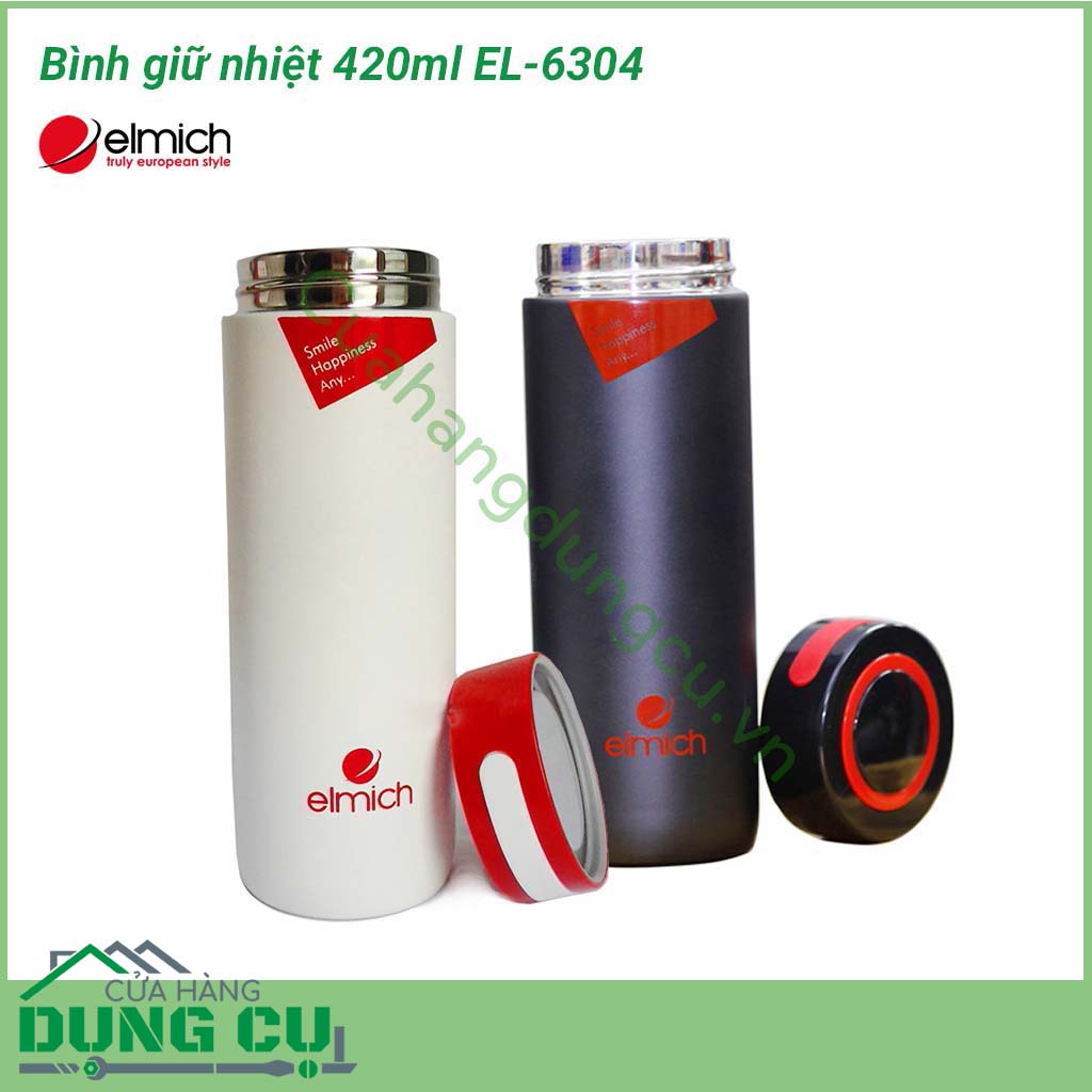 Bình giữ nhiệt Elmich 420ml EL-6304&nbsp;đến từ thương hiệu Elmich của Châu Âu với khả năng giữ nhiệt lên đến 8 giờ, sẽ giúp cho các thức uống hay cả thực phẩm dạng lỏng mà bạn yêu thích luôn nóng sốt hay mát lạnh.