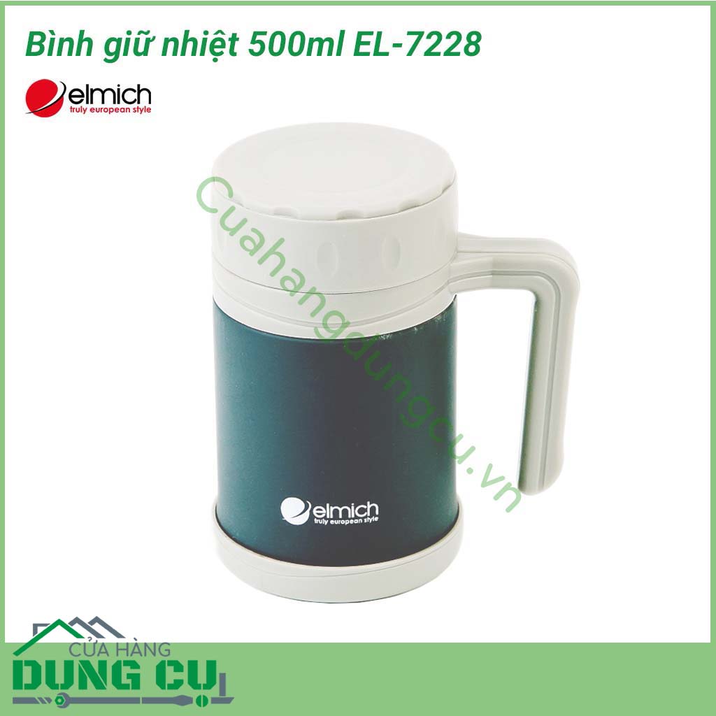 Bình giữ nhiệt 500ml EL-7228&nbsp;có khả năng giữ nhiệt cực tốt, giúp cho đồ ăn thức uống luôn thơm ngon, nóng sốt. Bình được làm từ chất liệu inox cao cấp, có độ bền cao và hợp vệ sinh, đảm bảo an toàn sức khỏe người dùng. 