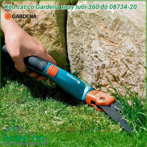 Kéo cắt cỏ cầm tay Gardena xoay lưỡi 360 độ 08734-20 là một dụng cụ làm vườn nên có trong mỗi gia đình có những bãi cỏ nhỏ hoặc những đường viền dài. Sử dụng thép không gỉ chất lượng cao. Và nhựa HDPE cao cấp cho độ bền cao, tính năng vượt trội.