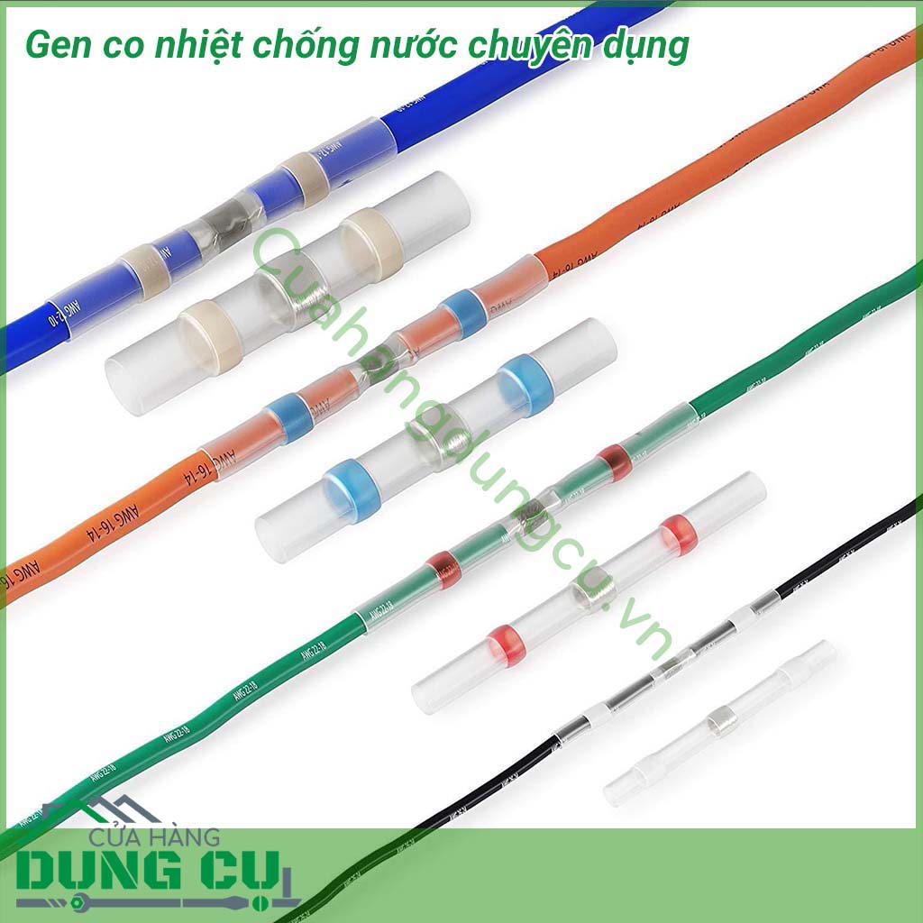 Gen co nhiệt chống nước bọc dây điện&nbsp;sử dụng chủ yếu trong việc bảo vệ, che chắn các mối hàn nối dây, các đầu dây cần bịt kín, đầu nối dây với các chân cắm, bảo vệ các chi tiết kim loại hở chống rỉ sét, ăn mòn….