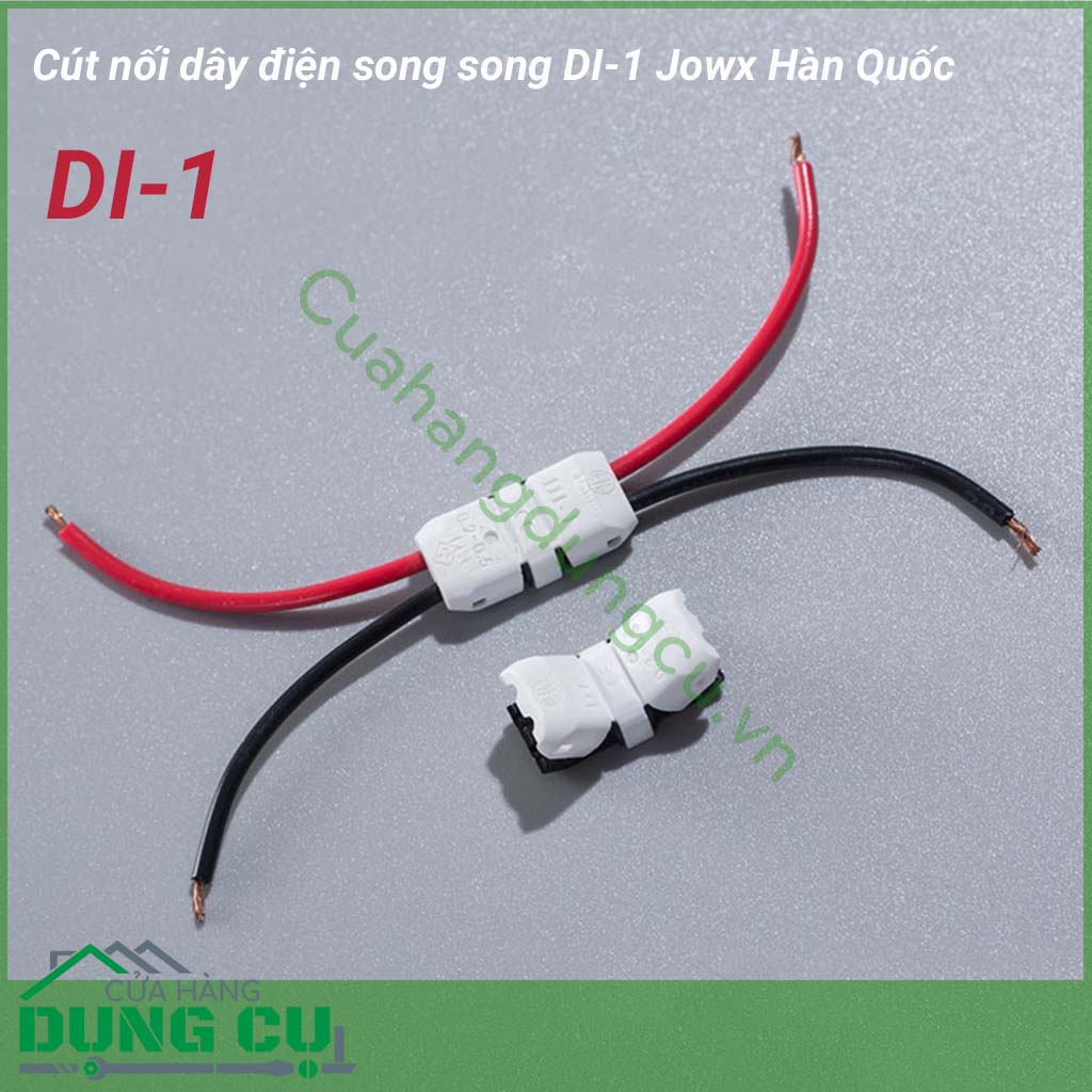 Cút nối dây điện song song DI-1 Hàn Quốc Jowx&nbsp;giúp bạn có những mối nối điện đôi nhanh chóng, gọn gàng, an toàn.