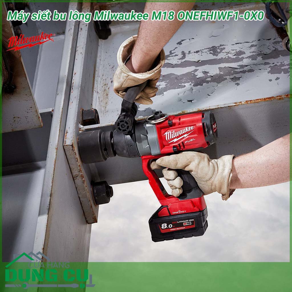 Máy siết bu lông Milwaukee M18 ONEFHIWF1-0X0&nbsp;sở hữu một sức mạnh đáng kinh ngạc giúp thực hiện các thao tác tháo rời và siết chặt ốc một cách đơn giản và hiệu quả hơn