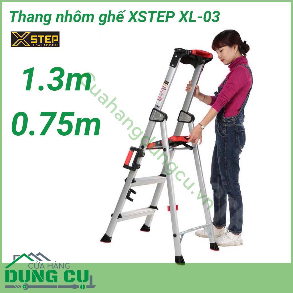 Thang nhôm ghế XSTEP XL-03&nbsp;là dòng sản phẩm ngày càng phổ biến và được biết đến sử dụng bởi người tiêu dùng trong rất nhiều công việc khác nhau của gia đình.