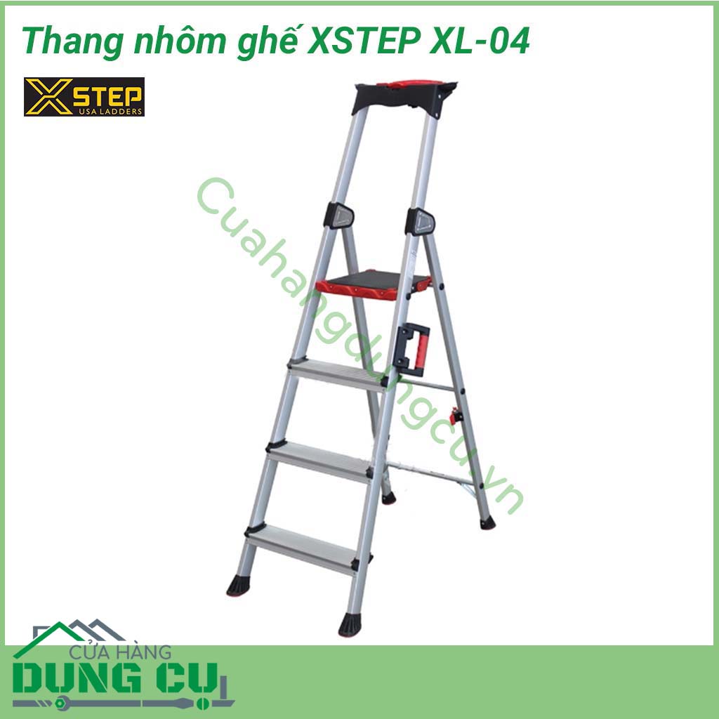 Thang nhôm chữ A 4 bậc XSTEP XL-04&nbsp;được thiết kế nhỏ gọn, sản xuất bằng hợp kim nhôm phủ sơn tĩnh điện nên hạn chế được nhược điểm của các loại thang nhôm thông thường. Do đó đây là loại thang được đánh giá có độ an toàn và chắc chắn cho người dùng.