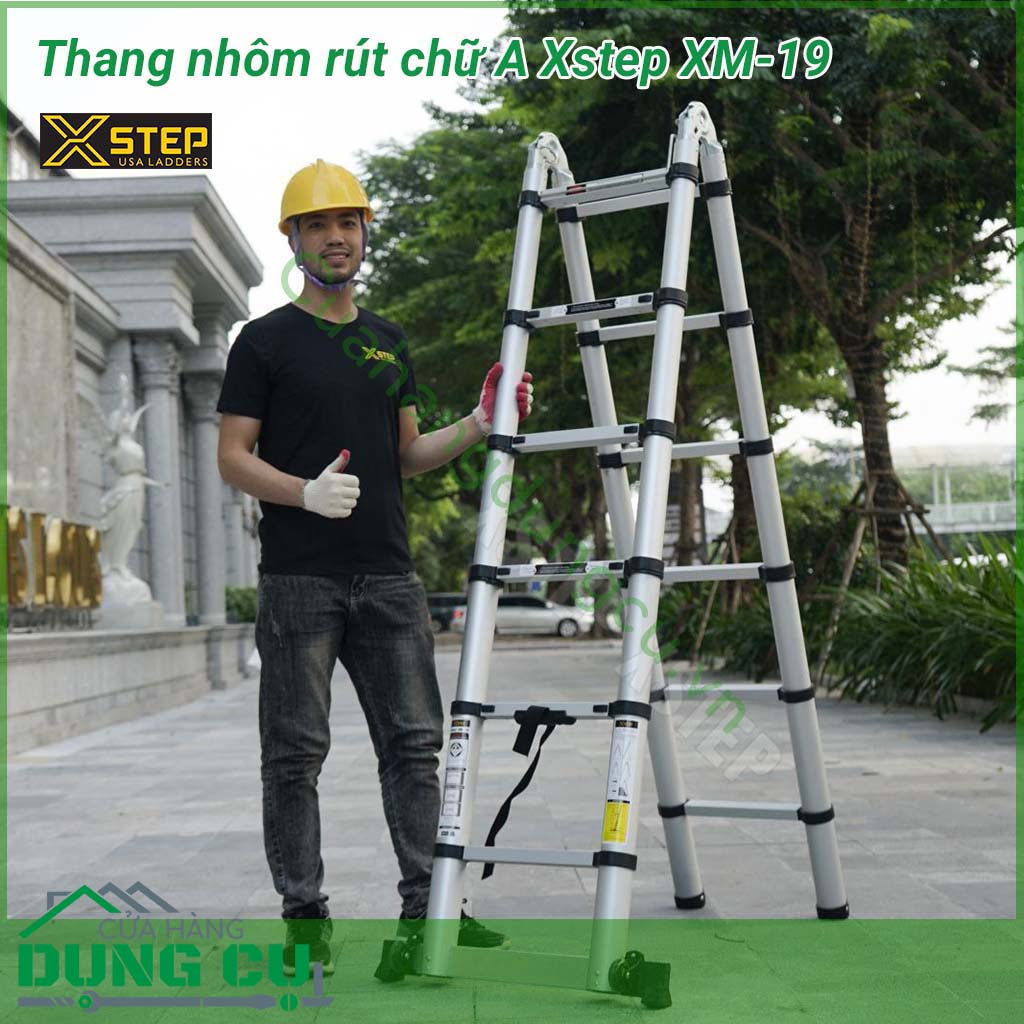 Thang nhôm rút chữ A Xstep XM-19&nbsp;là dòng&nbsp;thang nhôm rút gọn&nbsp;cao cấp chuyên nghiệp&nbsp;phục vụ cho ngành Điện lực - Viễn thông - Công nghiệp - Xây dựng....