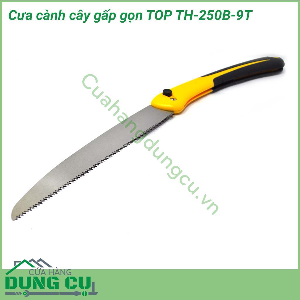 Cưa cành cầm tay gấp gọn TOP TH-250B-9T&nbsp;là loại cưa chuyên dụng để cưa cành cây,&nbsp;cưa ván gỗ. Thiết kế gọn, nhẹ, lưỡi cưa sắc bén, đảm bảo an toàn cho người dùng