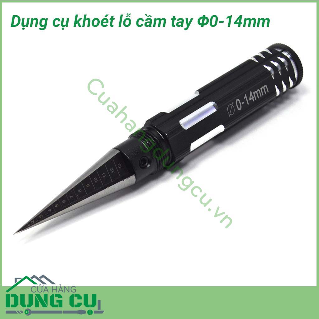 Dụng cụ khoét lỗ cầm tay đa năng phi 0-14mm&nbsp;dùng để khoét lỗ các tấm nhựa, nhôm, gỗ, sắt mỏng....