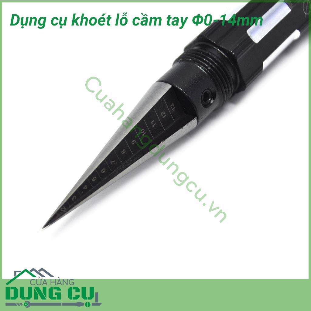Dụng cụ khoét lỗ cầm tay đa năng phi 0-14mm&nbsp;dùng để khoét lỗ các tấm nhựa, nhôm, gỗ, sắt mỏng....