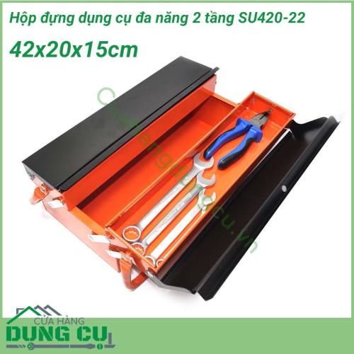 Hộp đựng dụng cụ đa năng 2 tầng cầm tay SU420-22 là một loại hộp dùng cho những người thợ đựng đồ nghề chuyên nghiệp hay các cá nhân đựng dụng cụ tại gia đình hoặc đồ dụng cụ ô tô.