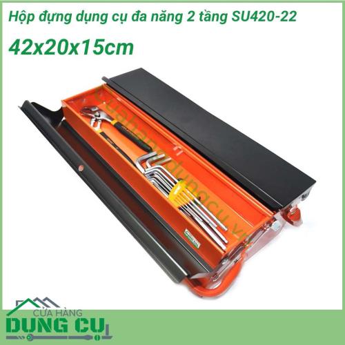 Hộp đựng dụng cụ đa năng 2 tầng cầm tay SU420-22 là một loại hộp dùng cho những người thợ đựng đồ nghề chuyên nghiệp hay các cá nhân đựng dụng cụ tại gia đình hoặc đồ dụng cụ ô tô.