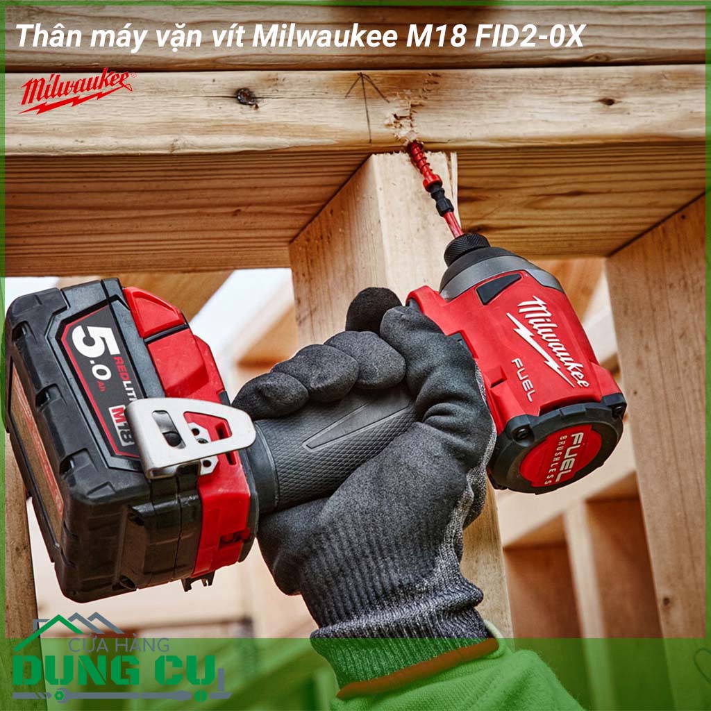Máy vặn vít Milwaukee M18 FID2-0X&nbsp;sở hữu công suất mạnh mẽ đạt 3600 vòng/phút, tốc độ đập lớn nhất 4.300 lần/phút, thêm tới 25% lực siết tối đa 226Nm, cho khả năng vặn vít nhanh và mạnh