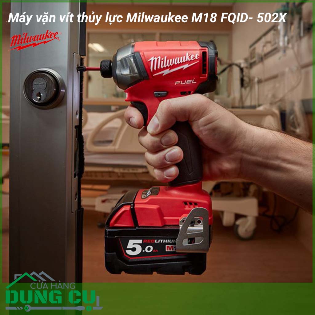 Trọn bộ máy vặn vít thủy lực Milwaukee M18 FQID- 502X sử dụng hệ thống truyền động thủy lực FLUID-DRIVE, cho hiệu suất cao nhất, mang lại khả năng vận hành êm ái hơn, hiệu suất mượt mà và tăng độ bền cao hơn so với các dòng máy vặn vít thông thường.&nbsp;