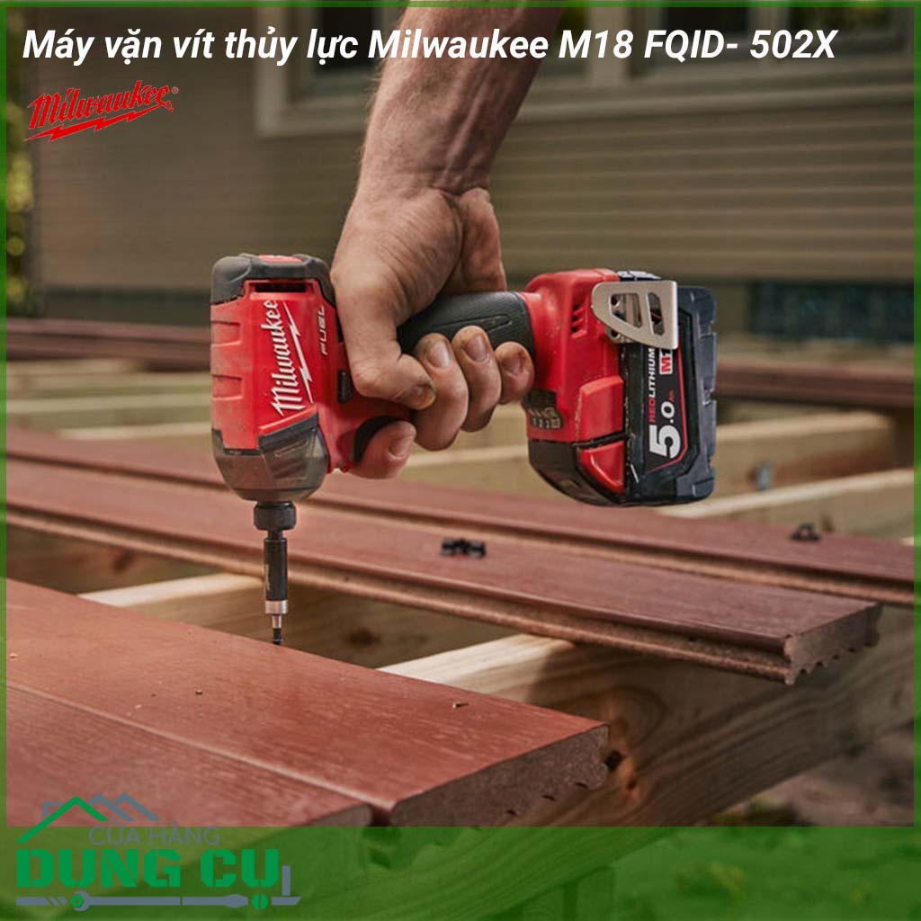 Trọn bộ máy vặn vít thủy lực Milwaukee M18 FQID- 502X sử dụng hệ thống truyền động thủy lực FLUID-DRIVE, cho hiệu suất cao nhất, mang lại khả năng vận hành êm ái hơn, hiệu suất mượt mà và tăng độ bền cao hơn so với các dòng máy vặn vít thông thường.&nbsp;