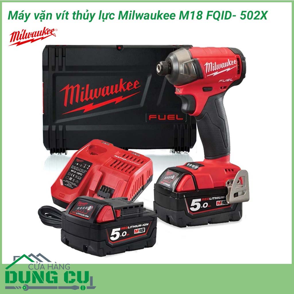 Trọn bộ máy vặn vít thủy lực Milwaukee M18 FQID- 502X sử dụng hệ thống truyền động thủy lực FLUID-DRIVE, cho hiệu suất cao nhất, mang lại khả năng vận hành êm ái hơn, hiệu suất mượt mà và tăng độ bền cao hơn so với các dòng máy vặn vít thông thường.&nbsp;