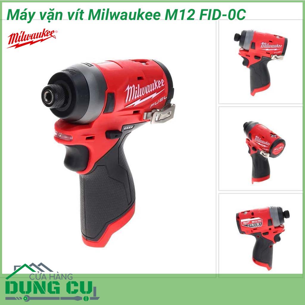 Máy vặn vít Milwaukee M12 FID-0C&nbsp;nhỏ gọn, sử dụng mô tơ từ, tốc độ lớn vận hành êm ít gây ồn. Tốc độ không tải tối đa 33,000&nbsp;vòng/phút với 4 chế độ giúp bạn thực hiện nhiều công việc nhanh chóng&nbsp;giúp tiết kiệm công sức và thời gian cho người sử dụng.&nbsp;&nbsp;