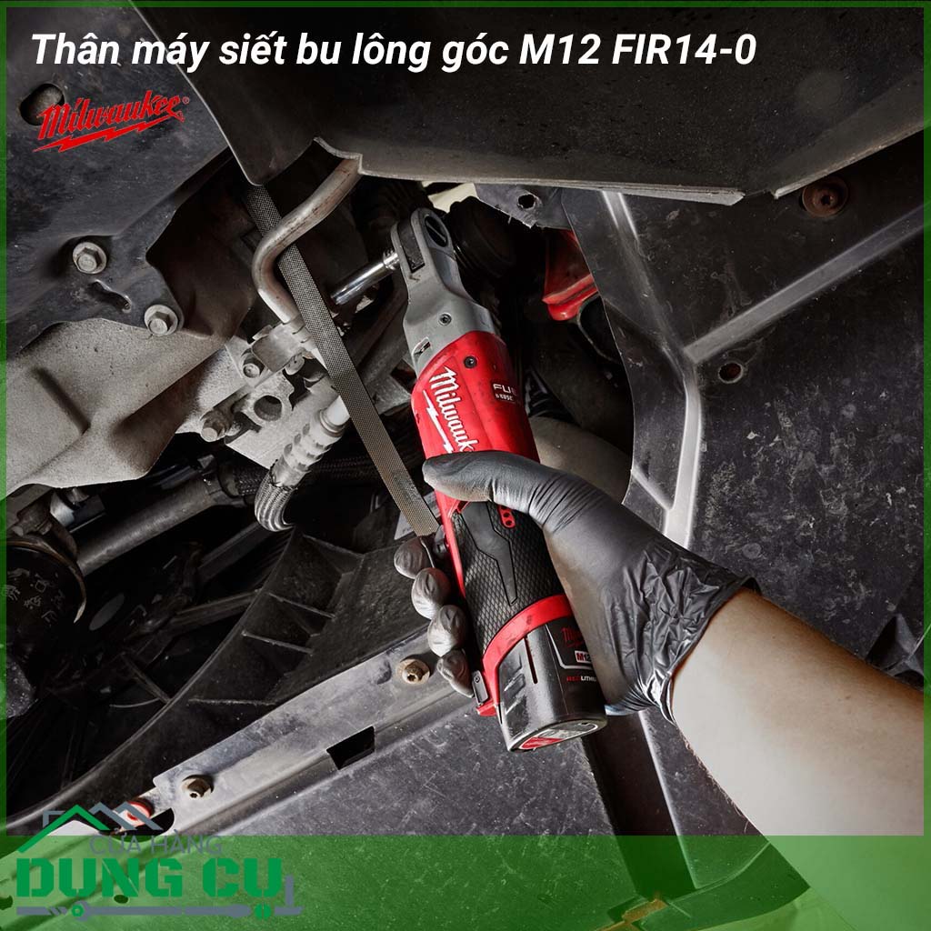 Máy siết bu lông góc Milwaukee M12 FIR14-0&nbsp;có kích thước và trọng lượng nhẹ, điều này giúp người dùng cầm chắc tay hơn, không tốn nhiều sức trong quá trình làm việc, giúp tiết kiệm thời gian thao tác.
