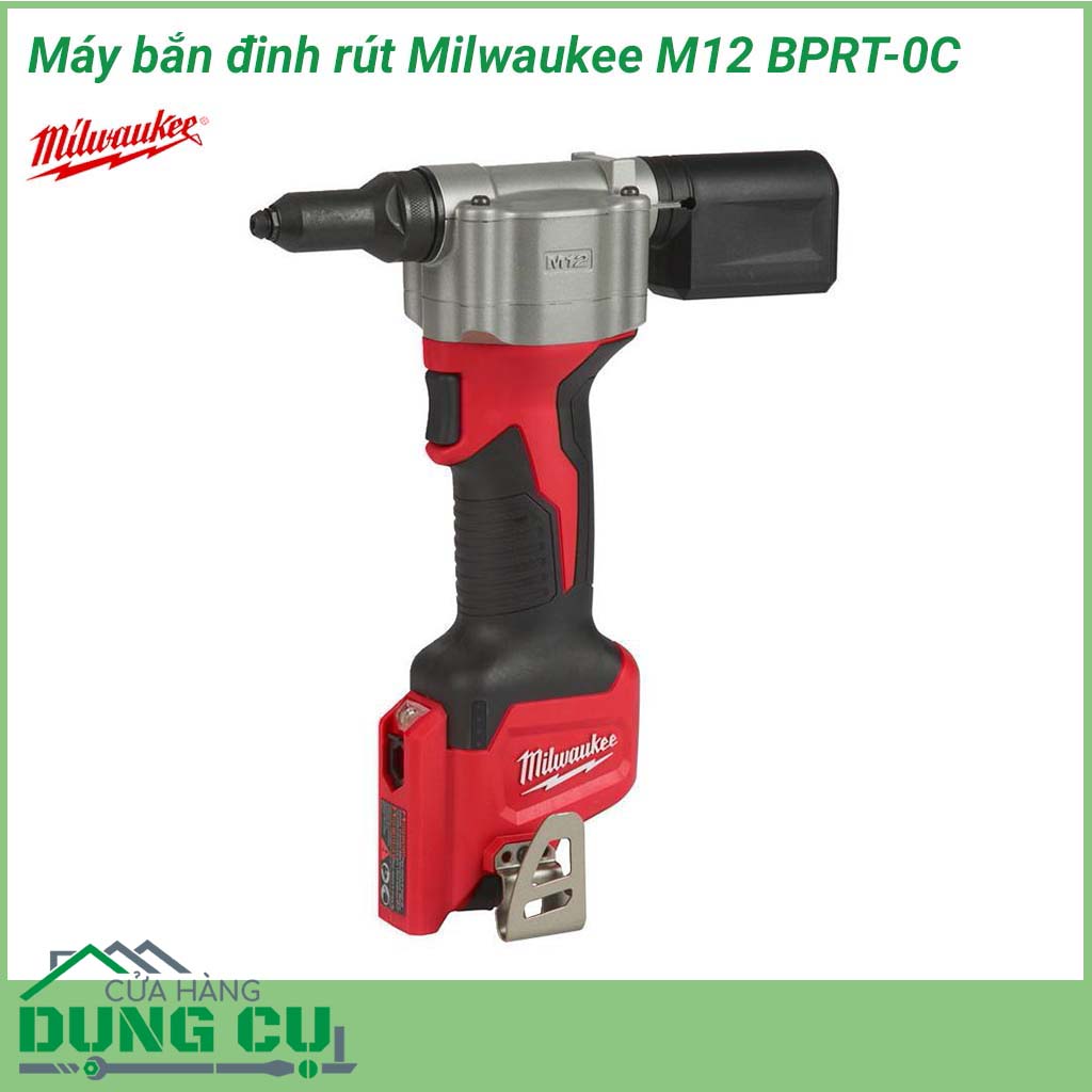 Máy bắn đinh rút Mikwaukee M12 BPRT-0C sử dụng cơ chế rút tự động tốc độ cao với lực rút có thể đạt được lên đến 9000 N nhằm đẩy nhanh quá trình rút đinh, giúp tiết kiệm công sức và thời gian cho người sử dụng.