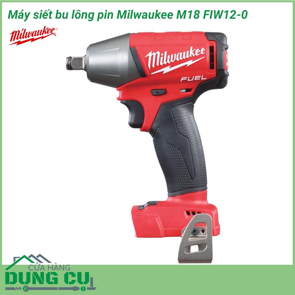 Máy siết bu lông Milwaukee M18 FIW12-0&nbsp;chuyên nghiệp sở hữu lực xoắn 300Nm đầy mạnh mẽ, động cơ không chổi than, tốc độ không tải tối đa 2.500 vòng/phút, lực đập 3.100 lần/phút, giúp tối ưu nhất trong việc vặn, siết, cố định ốc nhanh chóng và hiệu quả.