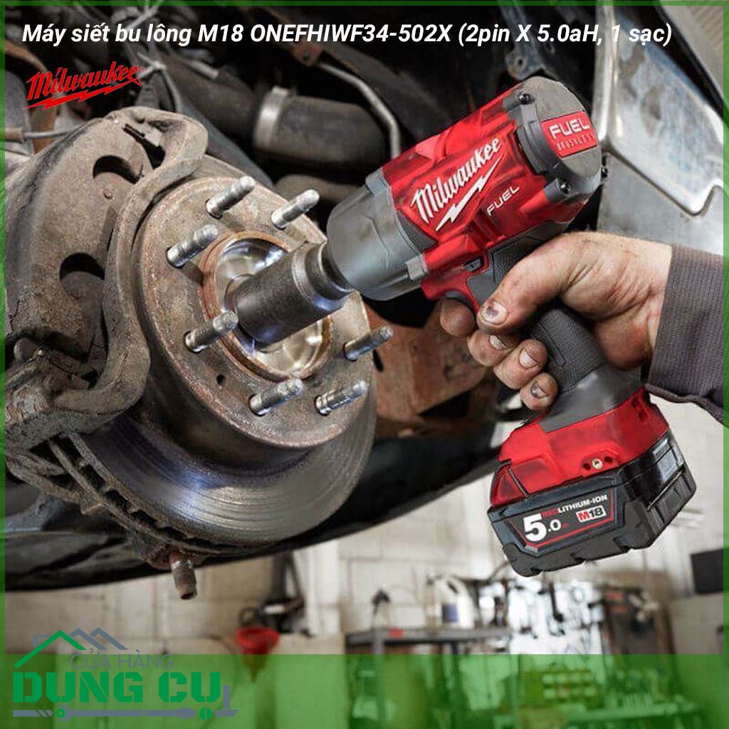 Máy siết bu lông Milwaukee M18 ONEFHIWF34-502X Trọn Bộ&nbsp;được trang bị tốc độ không tải 1.800 vòng/phút, lực đập 2.400 lần/phút cung cấp khả năng hoạt động mạnh mẽ, tối ưu nhất trong việc vặn, siết, cố định những con ốc được nhanh chóng và hiệu quả.